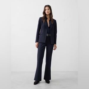 NWT! Banana Republic Preppy Navy Bootcut High-Rise Sculpted Trouser 812935 🩶